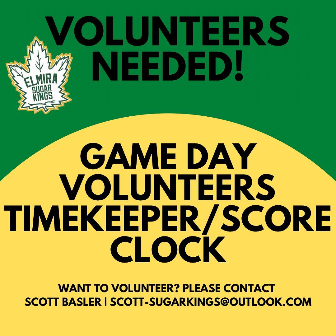 We are in need of volunteers! We are looking for game day volunteers & volunteers for timekeeping/score clock. Want to be a part of an amazing volunteer team? Please contact Scott Basler at scott-sugarkings@outlook.com